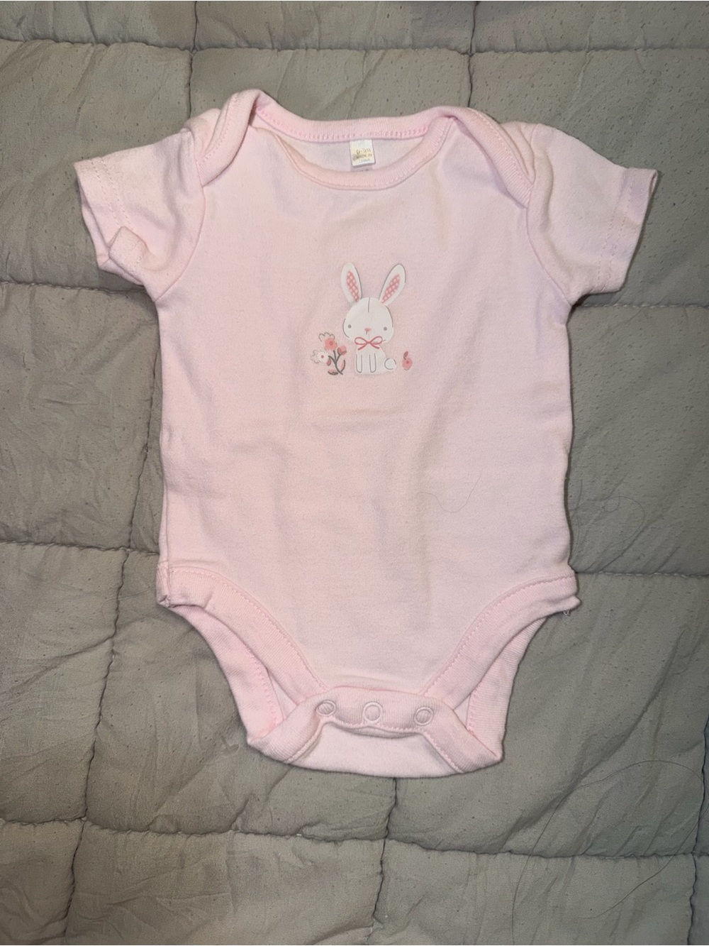 Bunny Short-Sleeve Baby Bodysuit